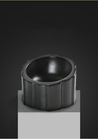 HKM-6724413 Sunflower Ceramic Cat and Dog Bowl - 200ml Capacity, 8x10x14.5cm Size