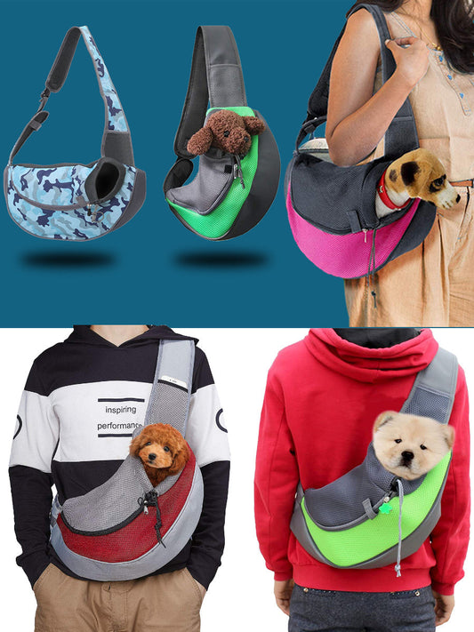 HKM-6724669 Portable Breathable Pet Shoulder Bag for Small Dogs and Puppies, Ultra-Light Oxford Cloth Design