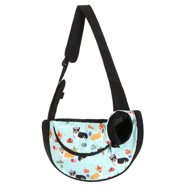HKM-6724669 Portable Breathable Pet Shoulder Bag for Small Dogs and Puppies, Ultra-Light Oxford Cloth Design