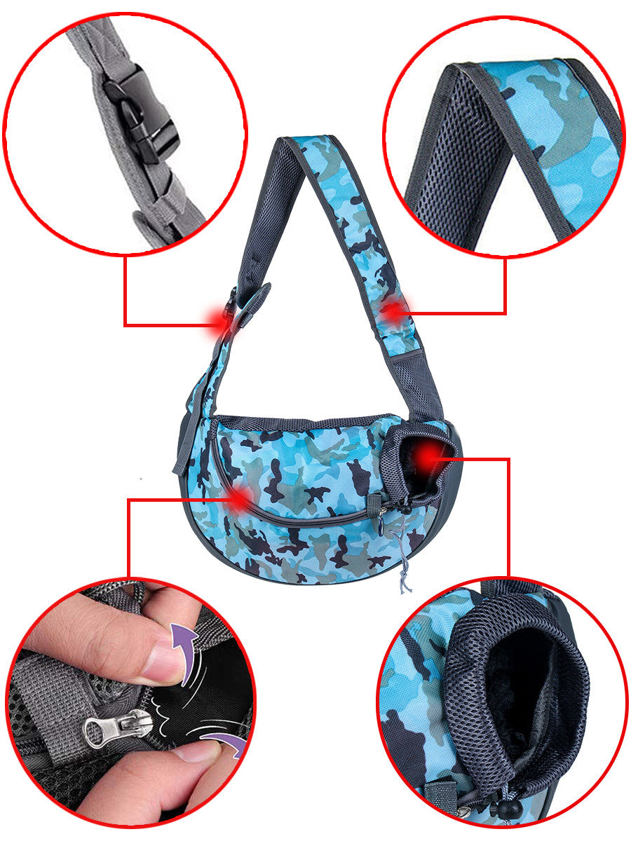 HKM-6724669 Portable Breathable Pet Shoulder Bag for Small Dogs and Puppies, Ultra-Light Oxford Cloth Design