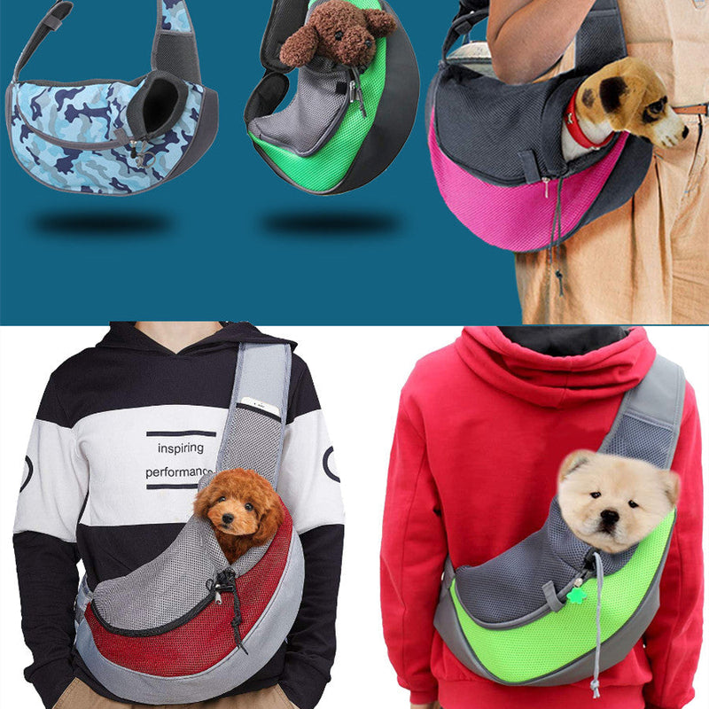 HKM-6724669 Portable Breathable Pet Shoulder Bag for Small Dogs and Puppies, Ultra-Light Oxford Cloth Design