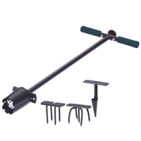 HKM-672467 Interchangeable Lawn Care Tool Set with Cultivator, Weeder, Bulb Planter, and Aerator Heads