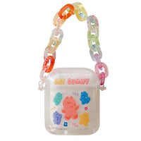 HKM-672467 Quicksand Flavored AirPods Case with Cute Animal Designs and Chain