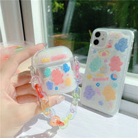 HKM-672467 Quicksand Flavored AirPods Case with Cute Animal Designs and Chain