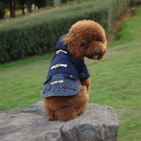 HKM-6724797 Casual Cotton Dog Coat with Horn Button Detail in Various Sizes