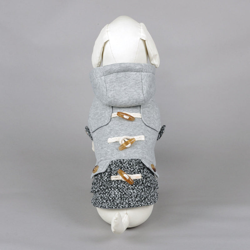 HKM-6724797 Casual Cotton Dog Coat with Horn Button Detail in Various Sizes