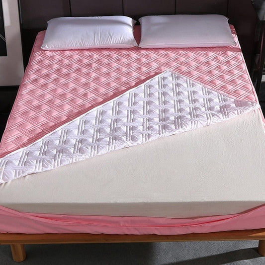 HKM-672595 Solid Color Brushed Polyester Zipper Bedspread - Modern Simple Design