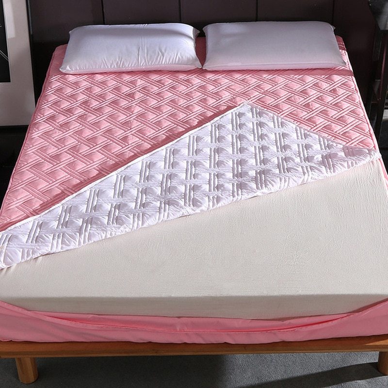 HKM-672595 Solid Color Brushed Polyester Zipper Bedspread - Modern Simple Design