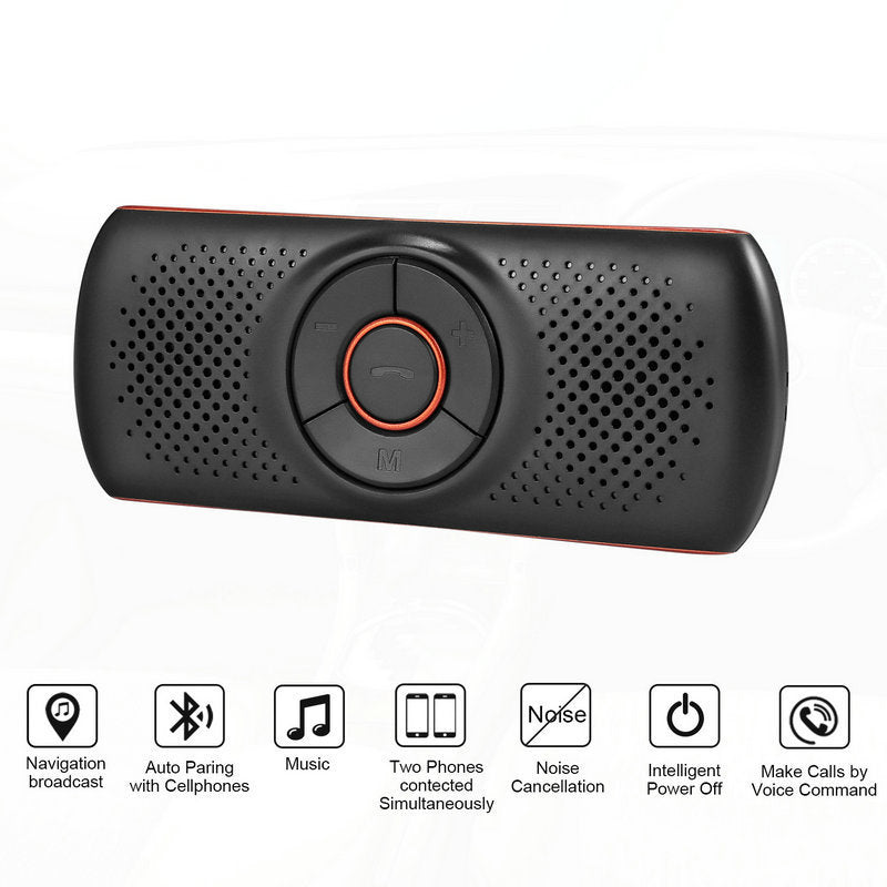 HKM-672595 Wireless Bluetooth Car Hands-Free Speaker with Subwoofer for Smartphones