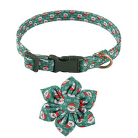 HKM-6726205 Sunflower Pattern Holiday Dog Collar with Hair Accessory