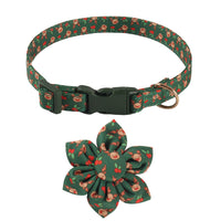 HKM-6726205 Sunflower Pattern Holiday Dog Collar with Hair Accessory