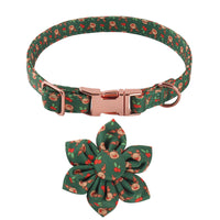 HKM-6726205 Sunflower Pattern Holiday Dog Collar with Hair Accessory
