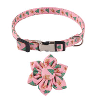 HKM-6726205 Sunflower Pattern Holiday Dog Collar with Hair Accessory