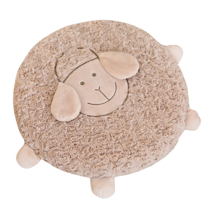 HKM-672659 Plush Memory Foam Sheep Cat Cushion - Soft Cartoon Animal Design, 45x45cm