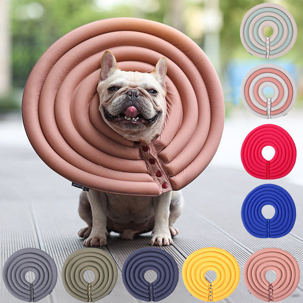 HKM-6727869 Dog Anti-Licking and Biting Protection Ring - Summer Monochrome Design in Various Sizes and Colors