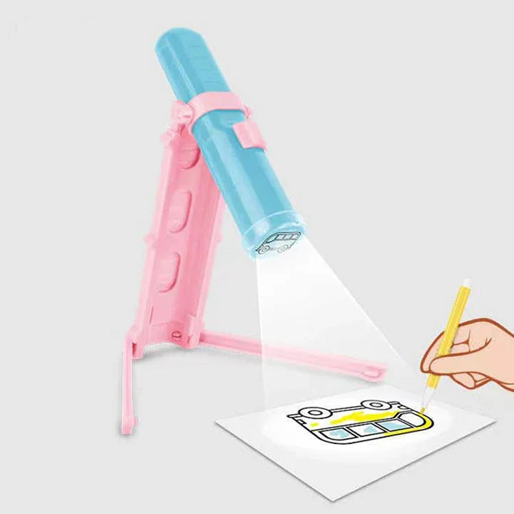 HKM-672851 LED Projection Drawing Board for Kids - Educational Graffiti Art Projector Set