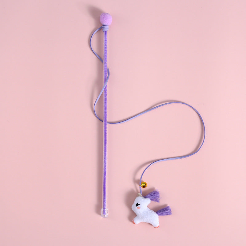 HKM-6729021 Interactive Plush Cat Teaser Toy with Bell and Sound - Various Fun Designs