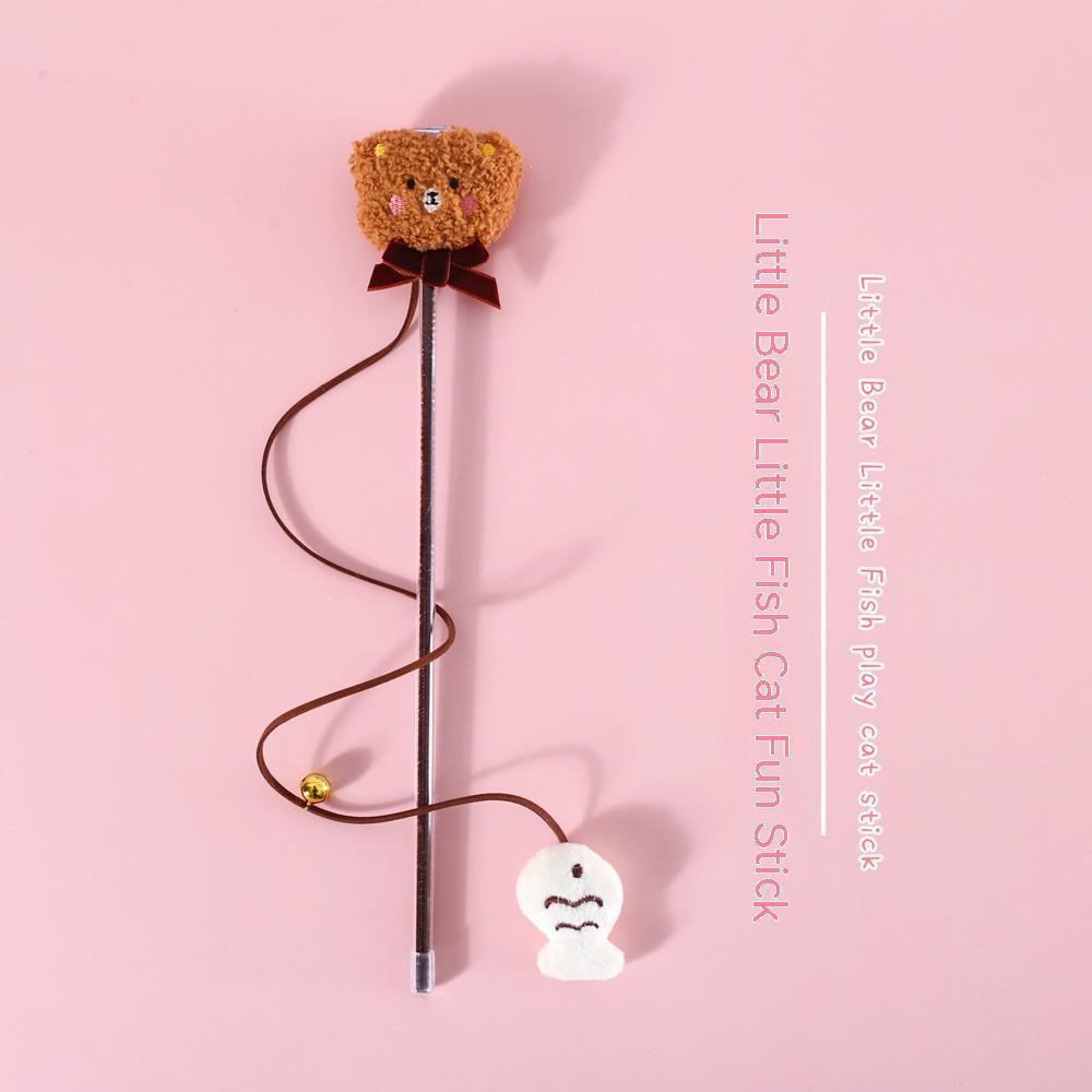 HKM-6729021 Interactive Plush Cat Teaser Toy with Bell and Sound - Various Fun Designs