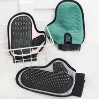 HKM-6729789 Pet Grooming Glove for Bathing and Massage, Silicone Hair Removal Tool for Dogs and Cats