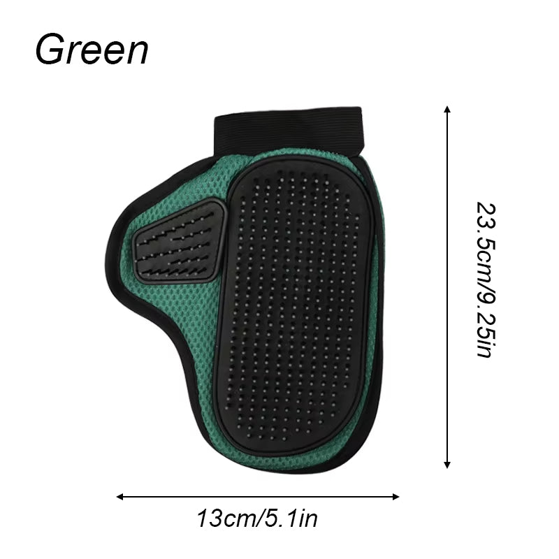 HKM-6729789 Pet Grooming Glove for Bathing and Massage, Silicone Hair Removal Tool for Dogs and Cats