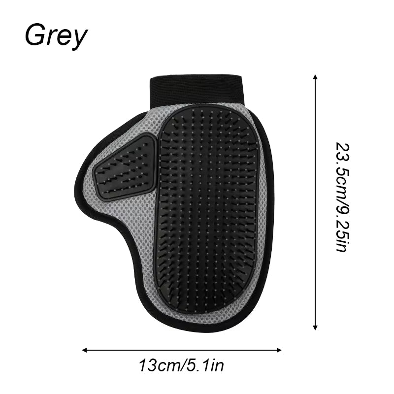 HKM-6729789 Pet Grooming Glove for Bathing and Massage, Silicone Hair Removal Tool for Dogs and Cats