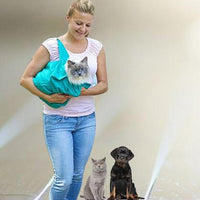 HKM-6730429 Folding Pet Shoulder Bag in Soft Cotton and Hemp - Available in Pink, Gray, Blue, and Canvas Lake Blue