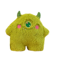 HKM-673107 Colorful Big-Eyed Monster Plush Toy with Long Hair - Cute Stuffed Animal for All Ages (45-65cm)