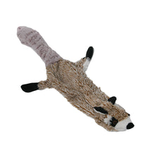 HKM-6733629 Plush Animal Pet Toy with Squeaker - Corduroy Black Squirrel, Raccoon, Rabbit, Wolf, Tiger, Leopard, Lion