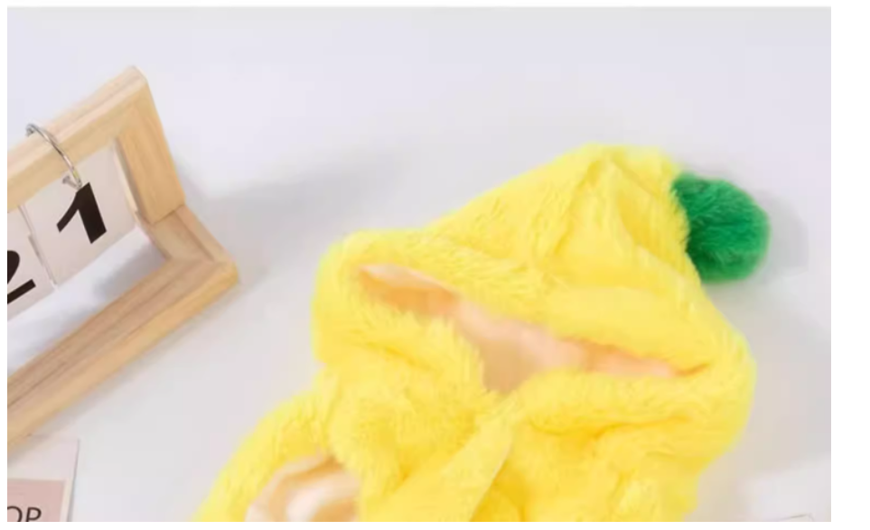 HKM-6734525 Funny Banana Costume for Dogs - Cute Autumn and Winter Pet Apparel
