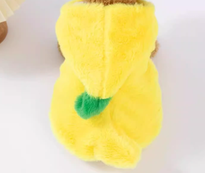 HKM-6734525 Funny Banana Costume for Dogs - Cute Autumn and Winter Pet Apparel