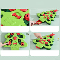 HKM-6734781 Interactive Dog Puzzle Slow Feeder Bowl - Pet Training Toy for Dogs and Cats