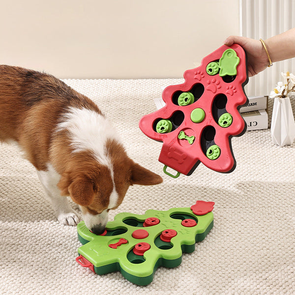 HKM-6734781 Interactive Dog Puzzle Slow Feeder Bowl - Pet Training Toy for Dogs and Cats