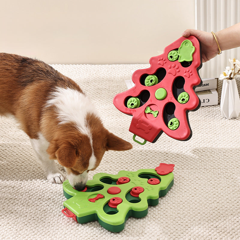 HKM-6734781 Interactive Dog Puzzle Slow Feeder Bowl - Pet Training Toy for Dogs and Cats