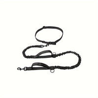 HKM-6735421 Hands-Free Dog Leash with Adjustable Waist Belt for Active Walking and Running