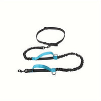 HKM-6735421 Hands-Free Dog Leash with Adjustable Waist Belt for Active Walking and Running
