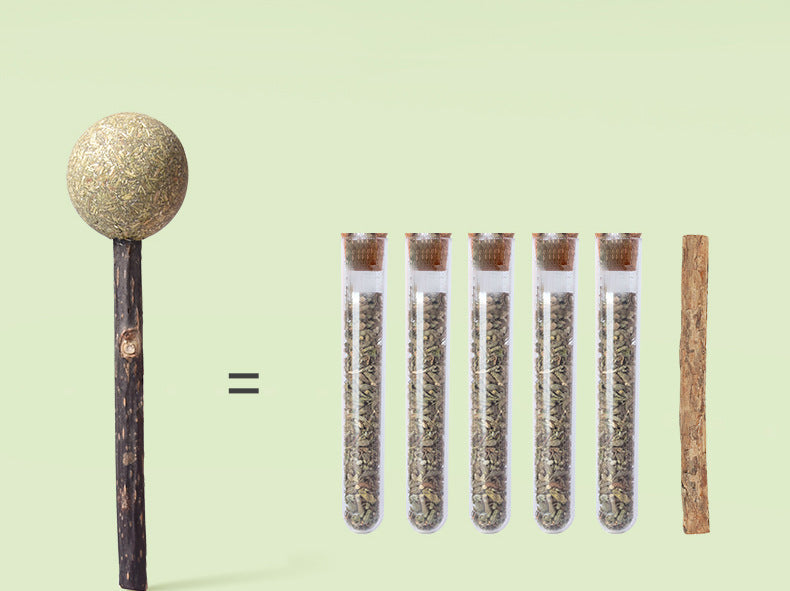 HKM-6735549 Catnip Lollipop Toy for Cats ¨C Organic Catnip Molar Stick