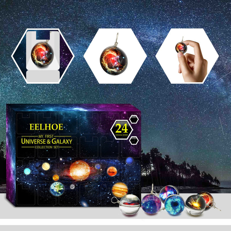 HKM-673555 Planet Blind Box Toy - 24 Days Christmas Gift - For Youth Aged 15-35 - Universal Star Design - 21 * 16 * 6.5cm