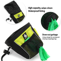 HKM-6736189 Large-Capacity Dog Training Belt Bag in Orange or Green - Comfortable, Sturdy, Breathable Material with Oxford Cloth and Net