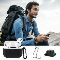 HKM-673619 Silicone AirPods Pro Case Set with Anti-Lost Features and Straps