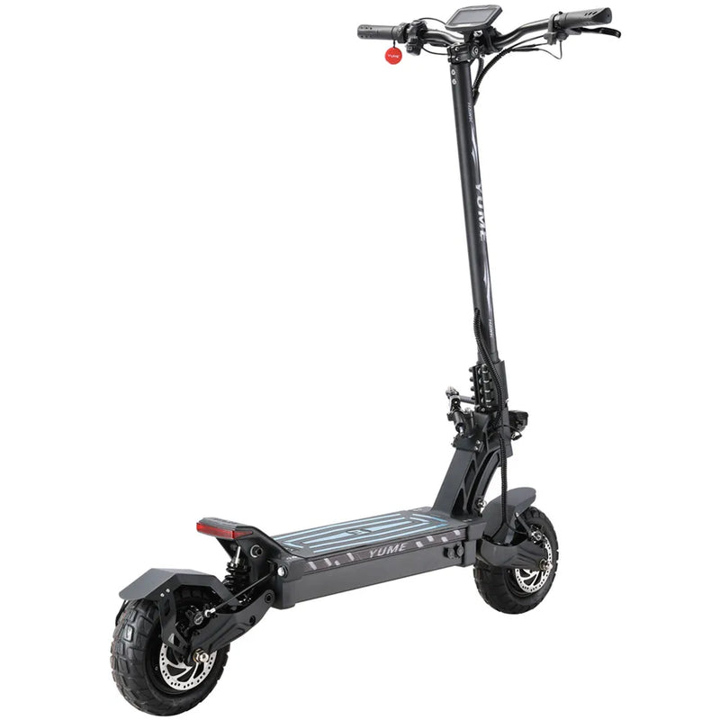 HKM-673619 YUME Hawk Dual Motor Electric Folding Scooter with 10-Inch Fat Tires, 15mph Max Speed, 70 km Range, Waterproof, App Control
