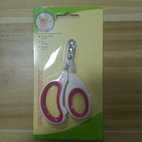 HKM-6737725 Double Hole Blind Scissors for Pet Nail Care - 105mm in Pink, Blue, and Orange