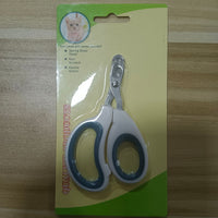 HKM-6737725 Double Hole Blind Scissors for Pet Nail Care - 105mm in Pink, Blue, and Orange