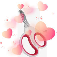 HKM-6737725 Double Hole Blind Scissors for Pet Nail Care - 105mm in Pink, Blue, and Orange