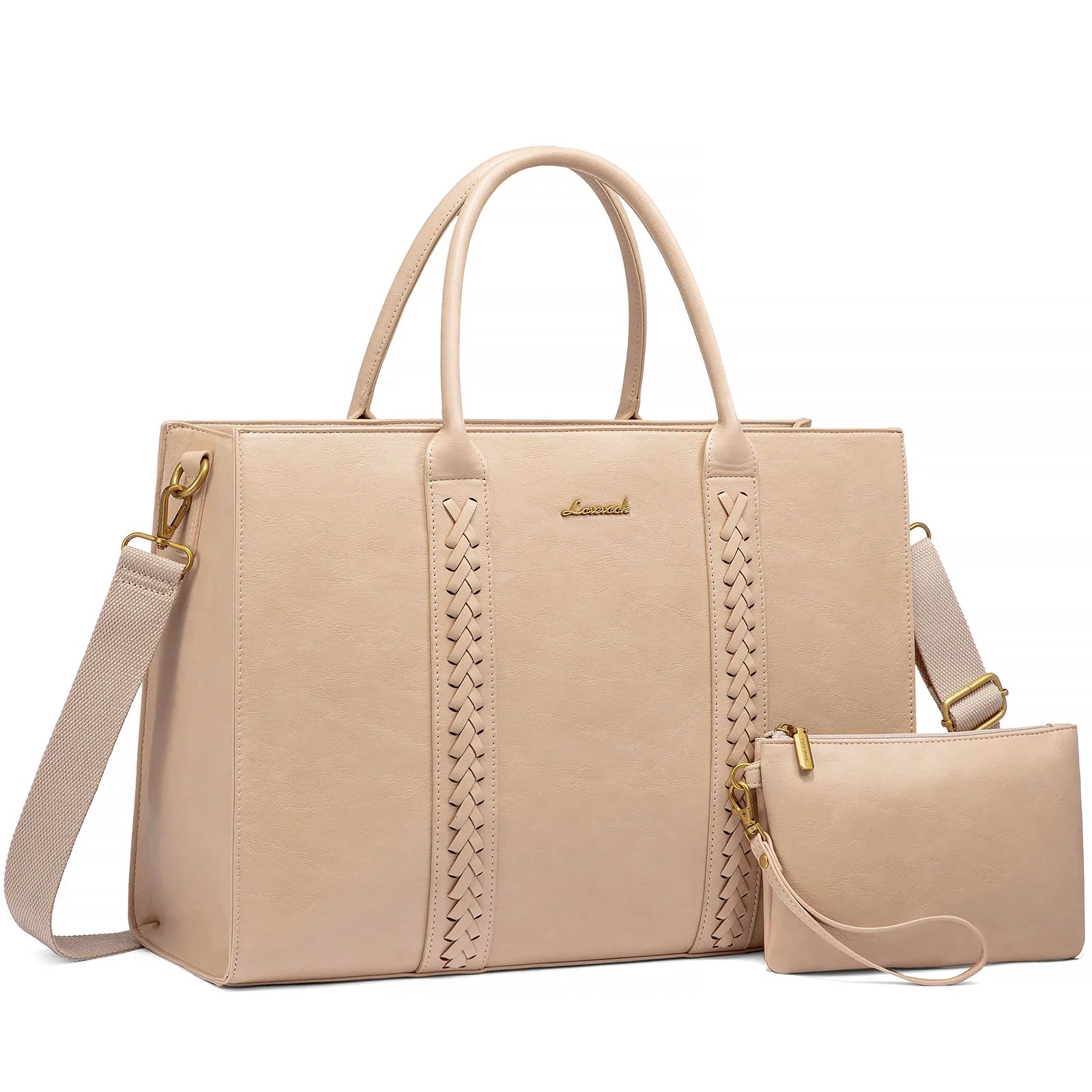 HKM-673811 Large Waterproof PU Leather Laptop Tote Bag for Business Professionals