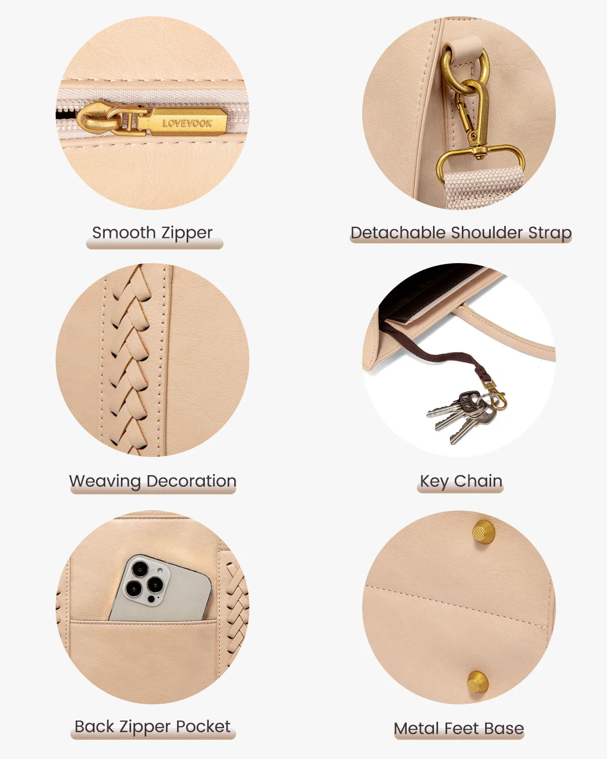 HKM-673811 Large Waterproof PU Leather Laptop Tote Bag for Business Professionals