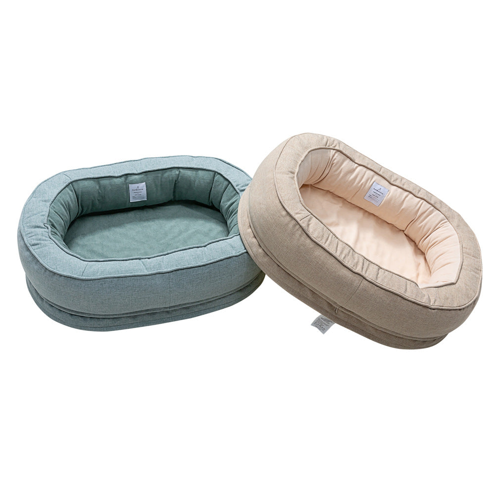 HKM-6739773 Warm Waterproof Pet Kennel Mat for Comfortable Massage - Lake Blue, M & L Sizes Available