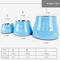 HKM-6739901 Non-slip Melamine and Stainless Steel Pet Bowl with Anti-Slip Design - Available in Multiple Sizes