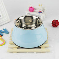 HKM-6739901 Non-slip Melamine and Stainless Steel Pet Bowl with Anti-Slip Design - Available in Multiple Sizes