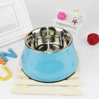 HKM-6739901 Non-slip Melamine and Stainless Steel Pet Bowl with Anti-Slip Design - Available in Multiple Sizes