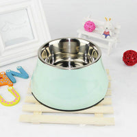 HKM-6739901 Non-slip Melamine and Stainless Steel Pet Bowl with Anti-Slip Design - Available in Multiple Sizes